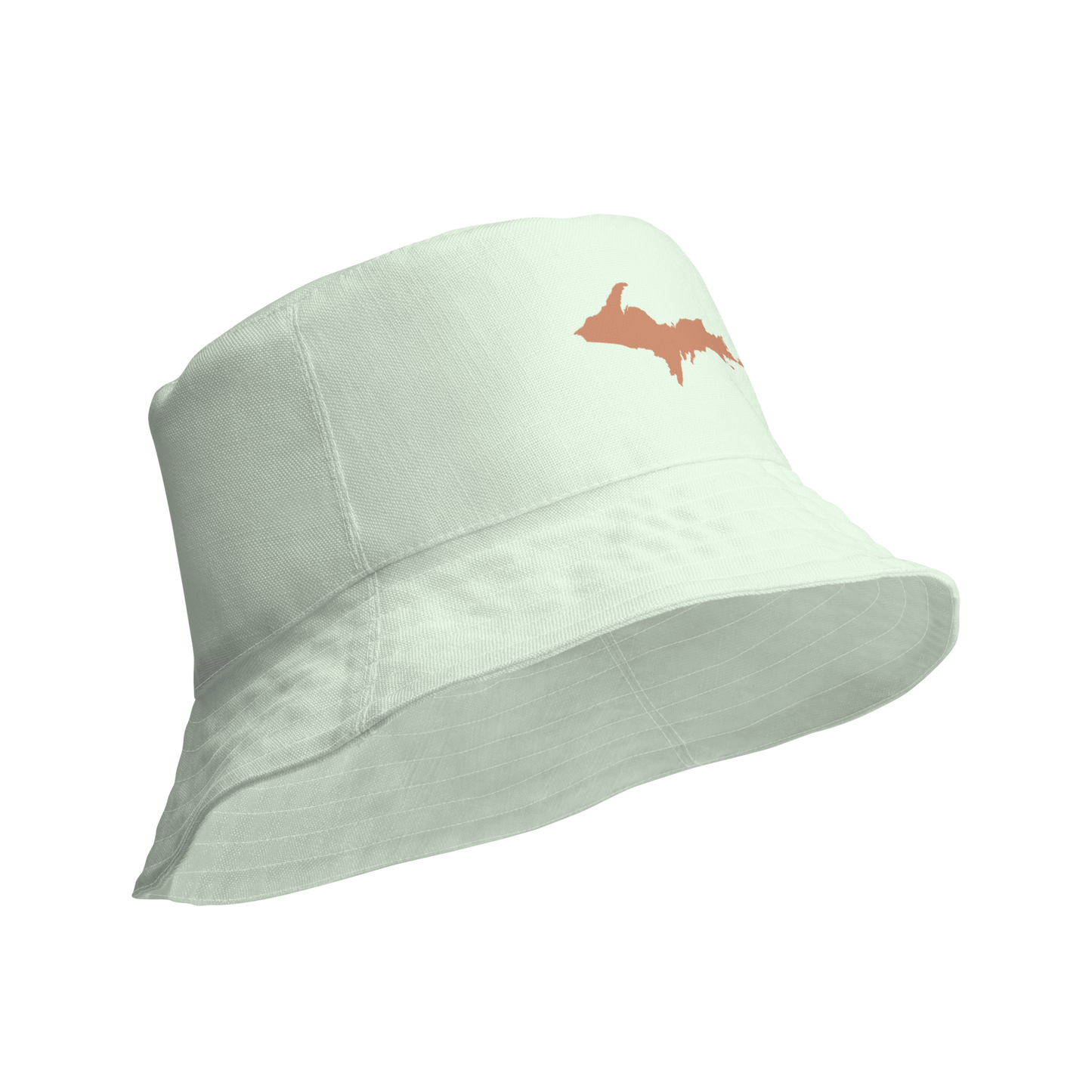 Michigan Upper Peninsula Bucket Hat (w/ Copper UP Outline) | Reversible - Dew Green