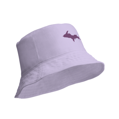 Michigan Upper Peninsula Bucket Hat (w/ Plum UP Outline) | Reversible - Lavender