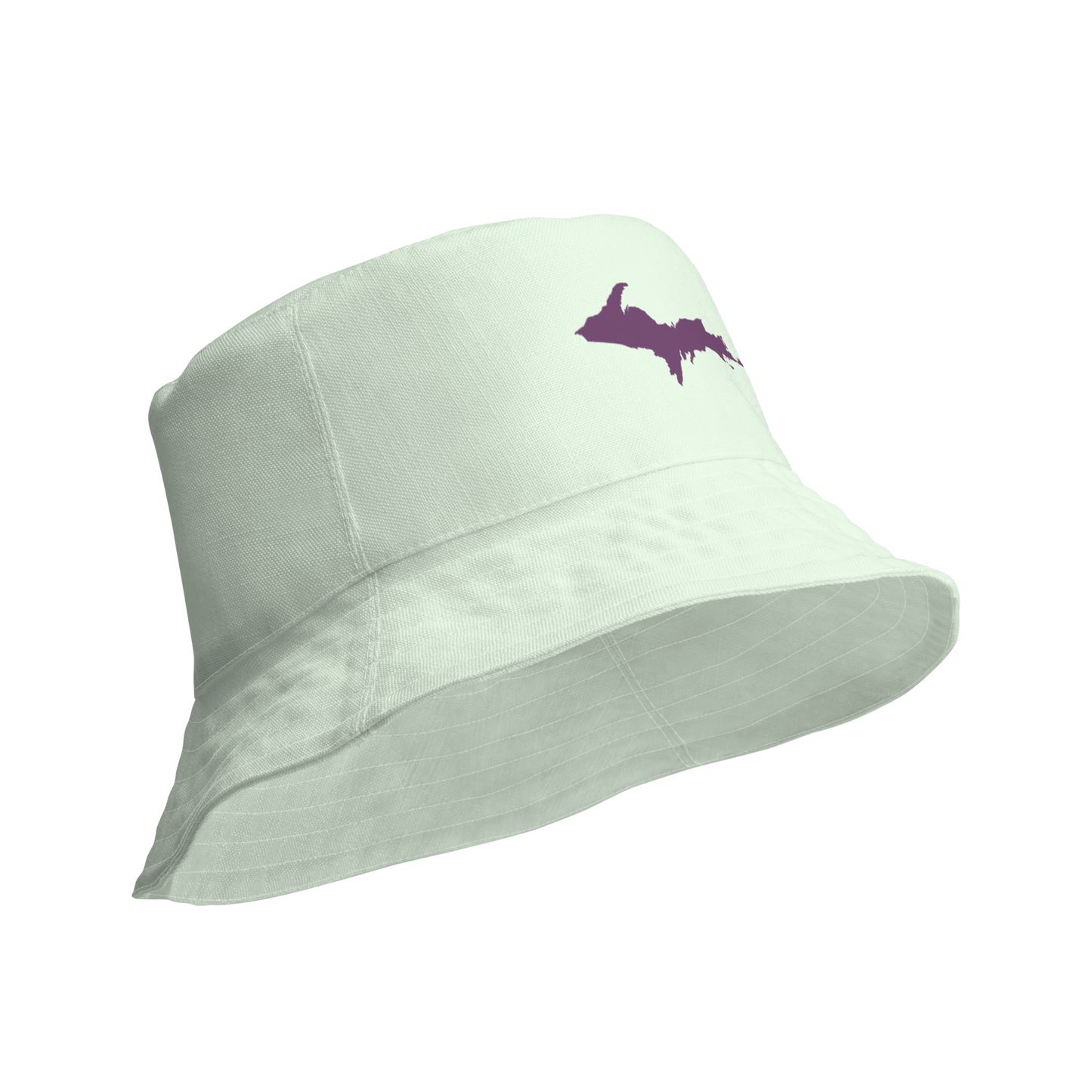 Michigan Upper Peninsula Bucket Hat (w/ Plum UP Outline) | Reversible - Dew Green