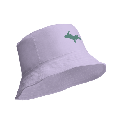 Michigan Upper Peninsula Bucket Hat (w/ Copper Green UP Outline) | Reversible - Lavander