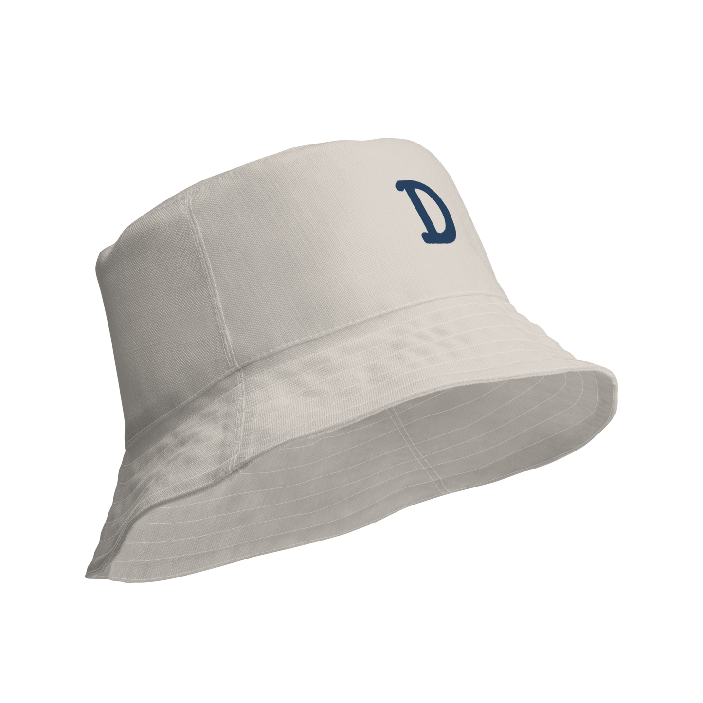 Detroit Bucket Hat (w/ Navy 'Old French D') | Reversible - Canvas Color