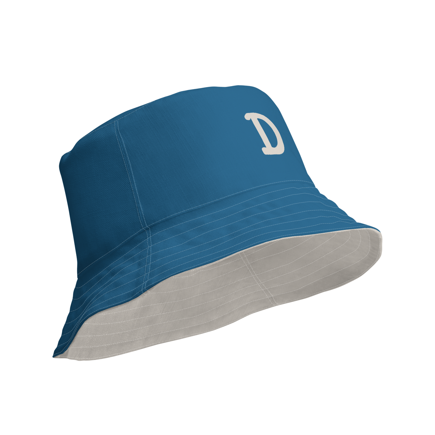 Detroit Bucket Hat (w/ 'Old French D') | Reversible - Blueberry/Canvas Color