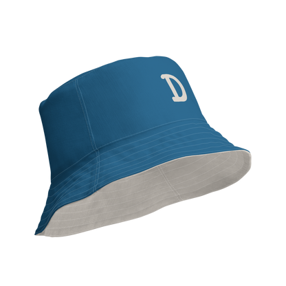 Detroit Bucket Hat (w/ 'Old French D') | Reversible - Blueberry/Canvas Color