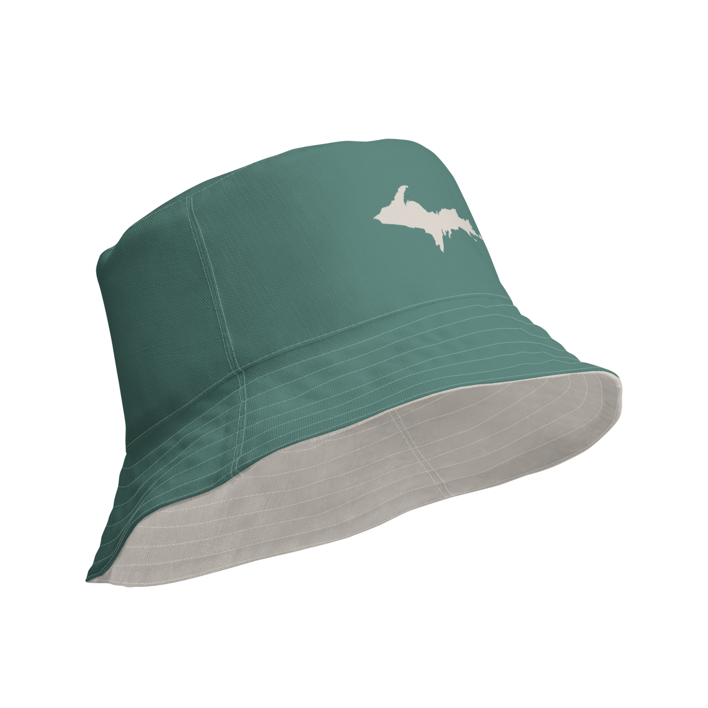 Michigan Upper Peninsula Bucket Hat | Reversible - Copper Green/Canvas Color