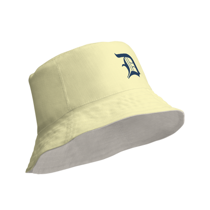 Detroit 'Old English D' Bucket Hat | Reversible - Canary Yellow/Canvas Color