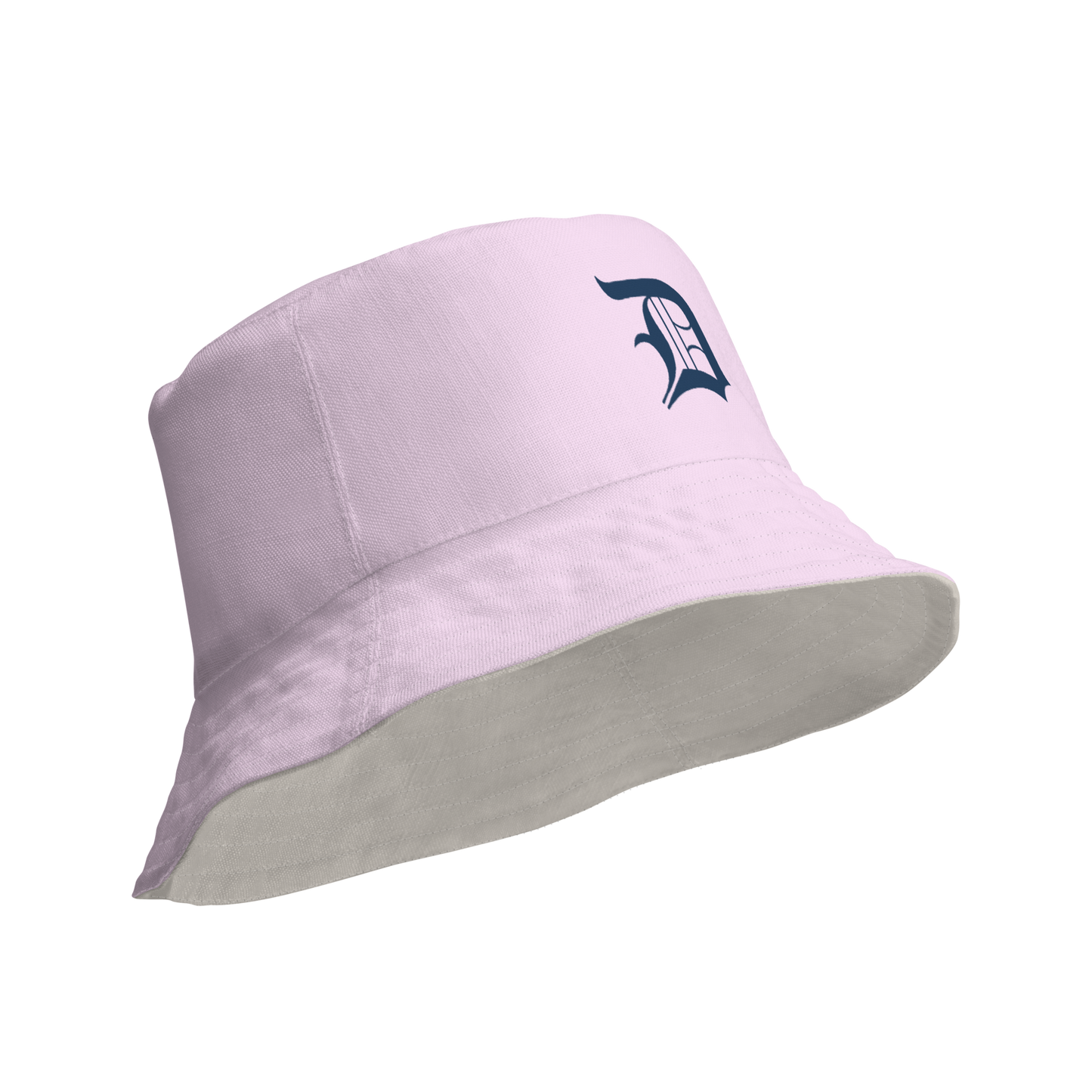 Detroit 'Old English D' Bucket Hat | Reversible - Pale Lavender/Canvas Color