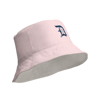 Detroit 'Old English D' Bucket Hat | Reversible - Pale Pink/Canvas Color