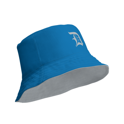 Detroit 'Old English D' Bucket Hat | Reversible - Azure/Silver