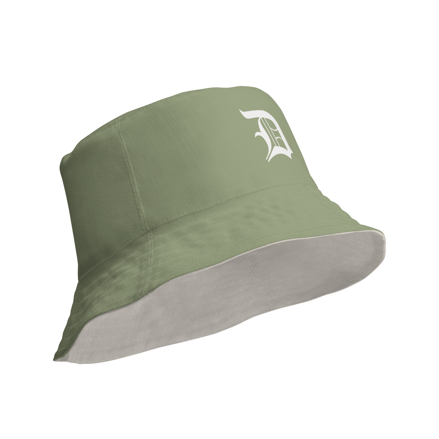 Detroit 'Old English D' Bucket Hat | Reversible - Beachgrass Green/Canvas Color