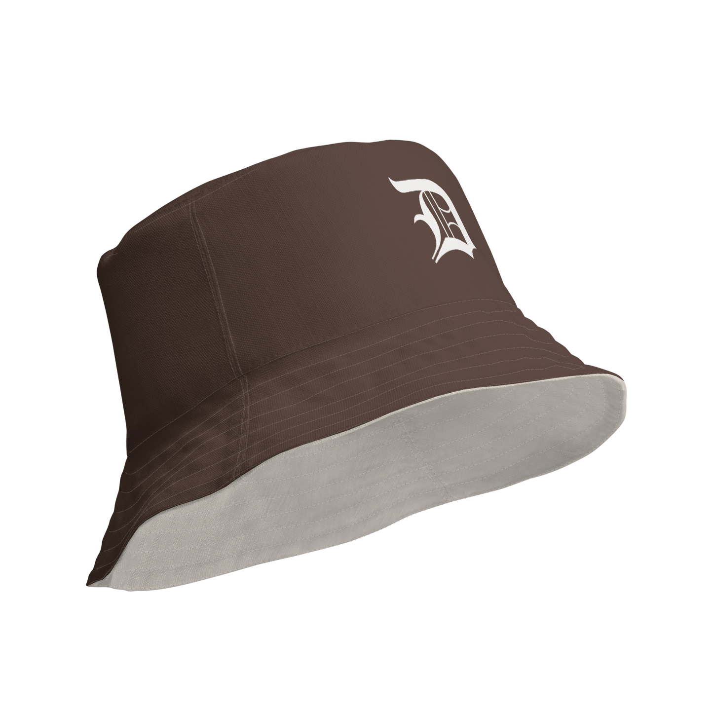 Detroit 'Old English D' Bucket Hat | Reversible - Hickory/Canvas Color