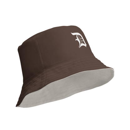 Detroit 'Old English D' Bucket Hat | Reversible - Hickory/Canvas Color