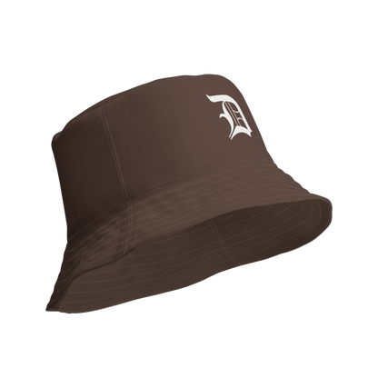 Detroit 'Old English D' Bucket Hat | Reversible - Hickory Color