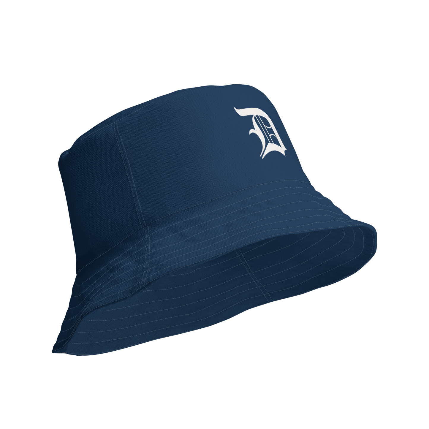 Detroit 'Old English D' Bucket Hat | Reversible - Navy