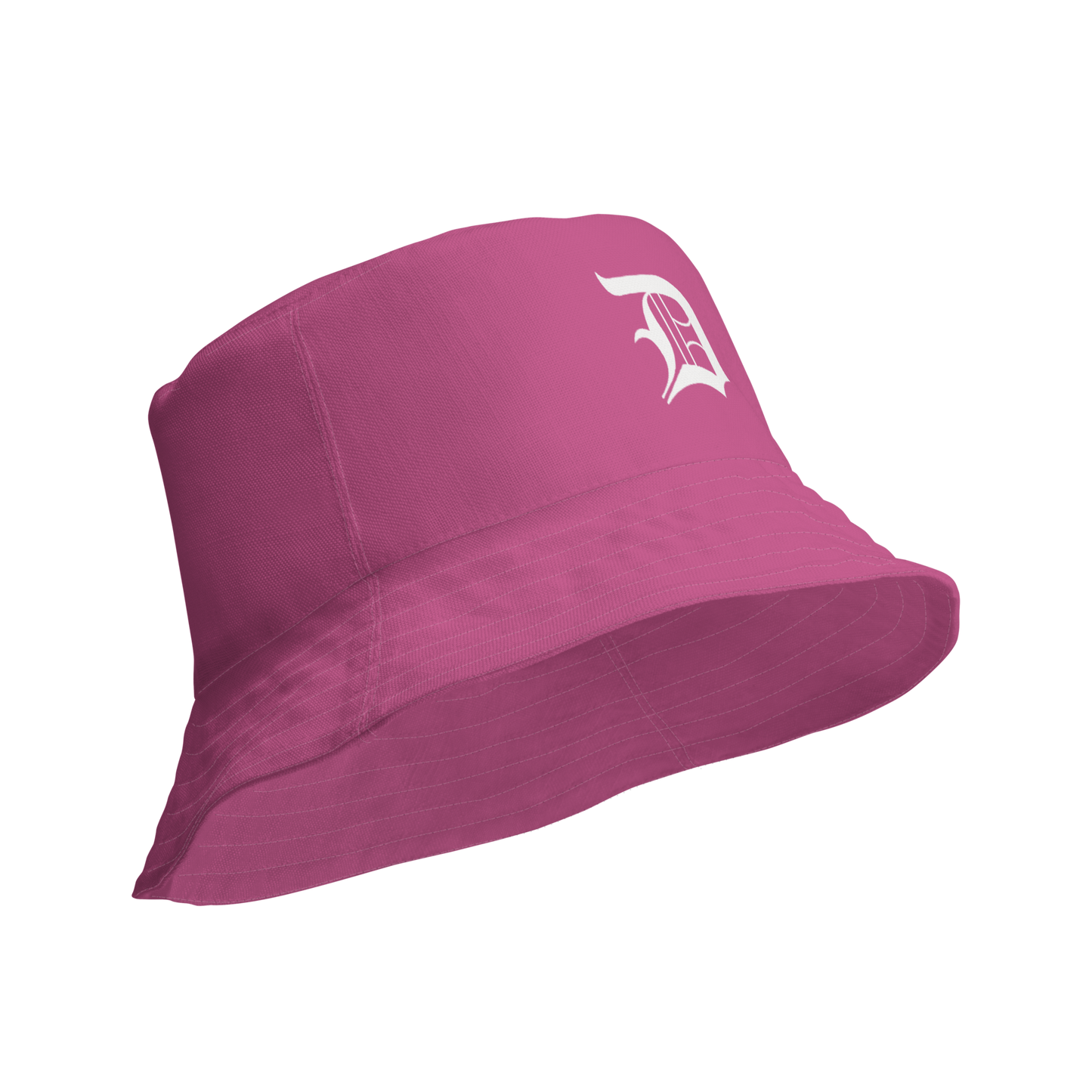 Detroit 'Old English D' Bucket Hat | Reversible - Apple Blossom Pink