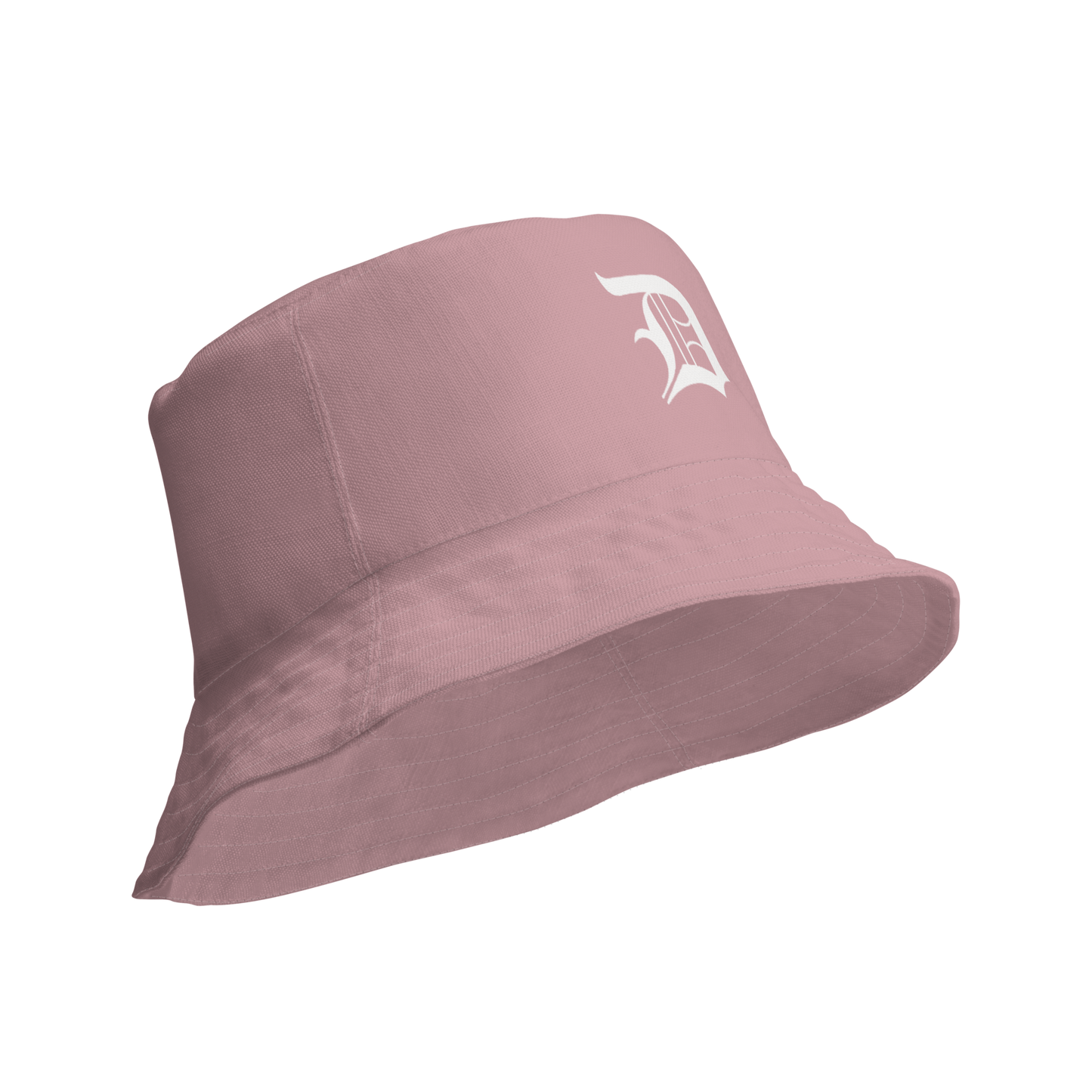 Detroit 'Old English D' Bucket Hat | Reversible - Cherry Blossom Pink