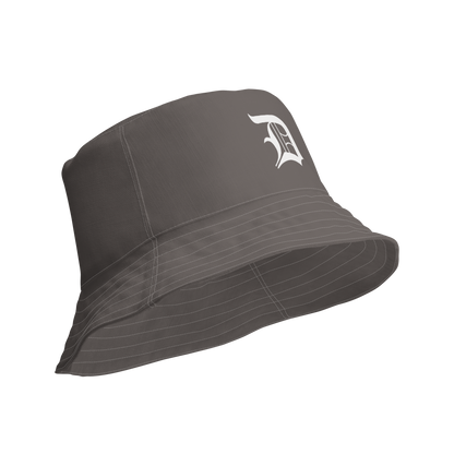 Detroit 'Old English D' Bucket Hat | Reversible - Warren Tank Grey