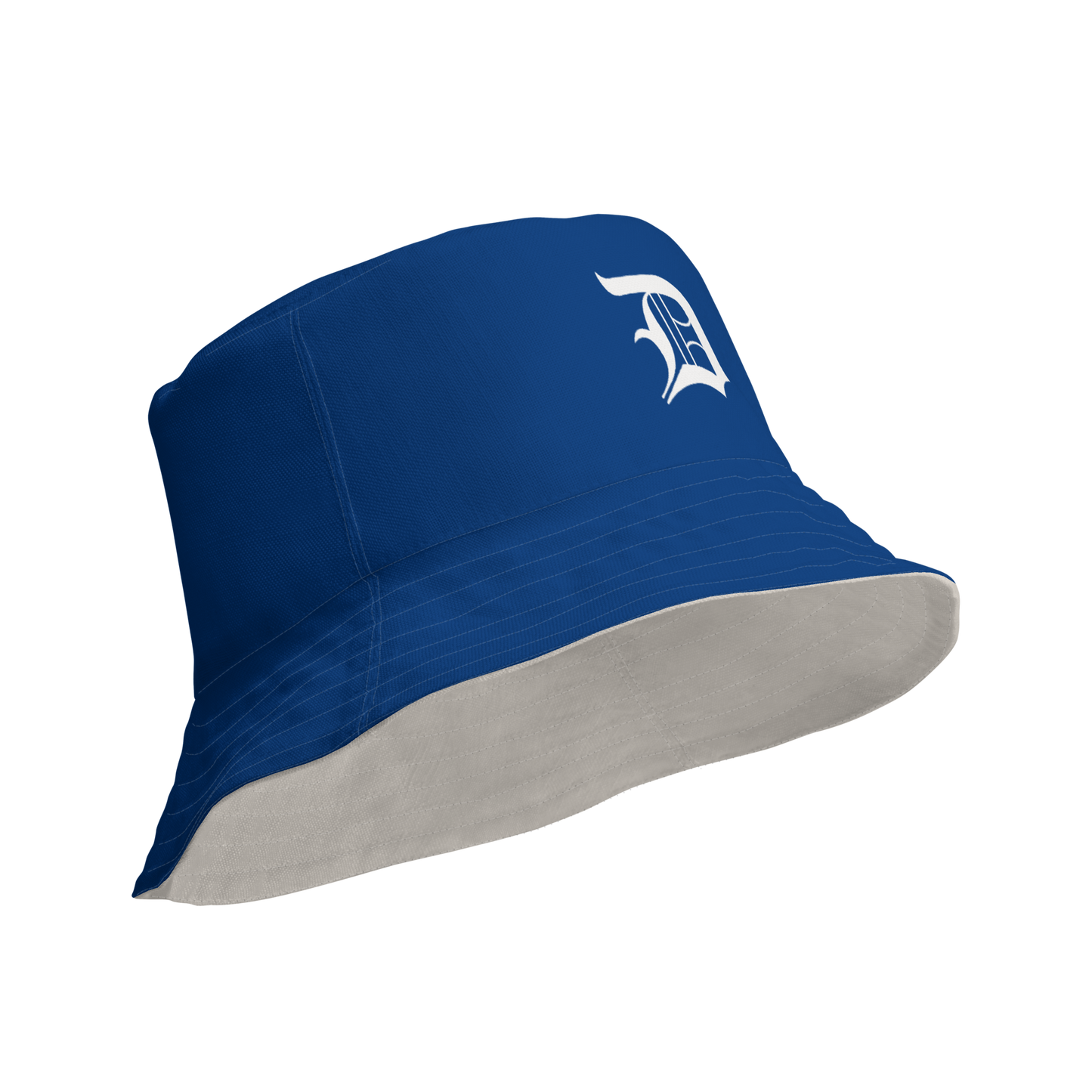 Detroit 'Old English D' Bucket Hat | Reversible - Dearborn Blue/Canvas Color