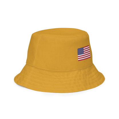 Michigan Upper Peninsula Bucket Hat (Patriot Edition) | Reversible - Gold