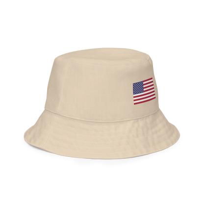 Michigan Upper Peninsula Bucket Hat (Patriot Edition) | Reversible - Canvas Color