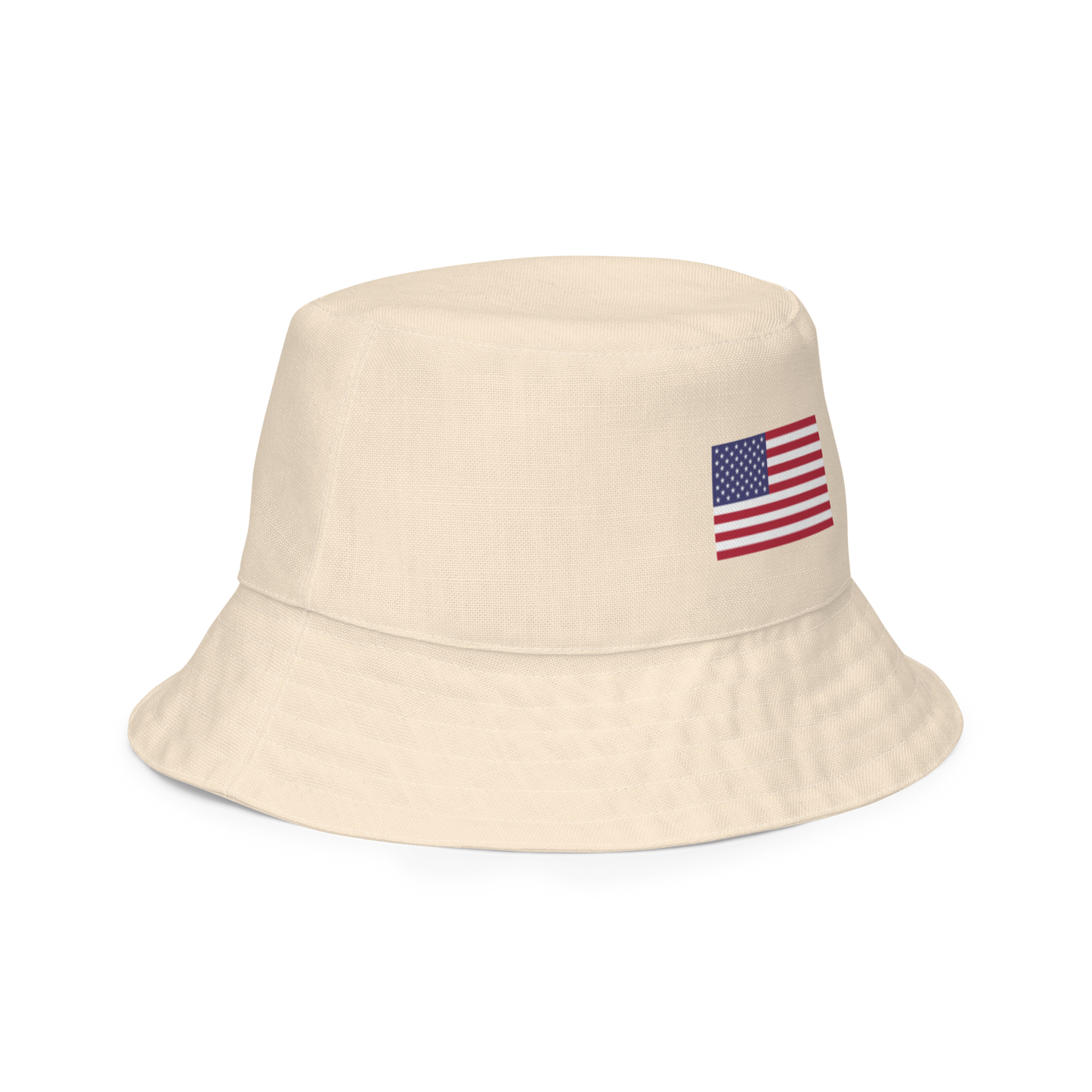 Michigan Upper Peninsula Bucket Hat (Patriot Edition) | Reversible - Champagne White