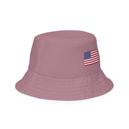 Michigan Upper Peninsula Bucket Hat (Patriot Edition) | Reversible - Cherry Blossom Pink