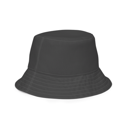 Michigan Upper Peninsula Bucket Hat (w/ UP Outline) | Reversible - Iron Ore Grey