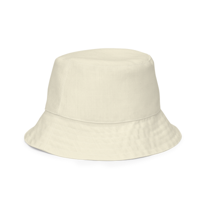 Michigan Upper Peninsula Bucket Hat (w/ Navy UP Outline) | Reversible - Ivory White