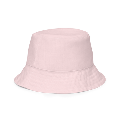 Michigan Upper Peninsula Bucket Hat (w/ Navy UP Outline) | Reversible - Pale Pink