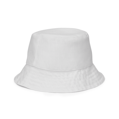 Michigan Upper Peninsula Bucket Hat (w/ Navy UP Outline) | Reversible - Birch Bark White