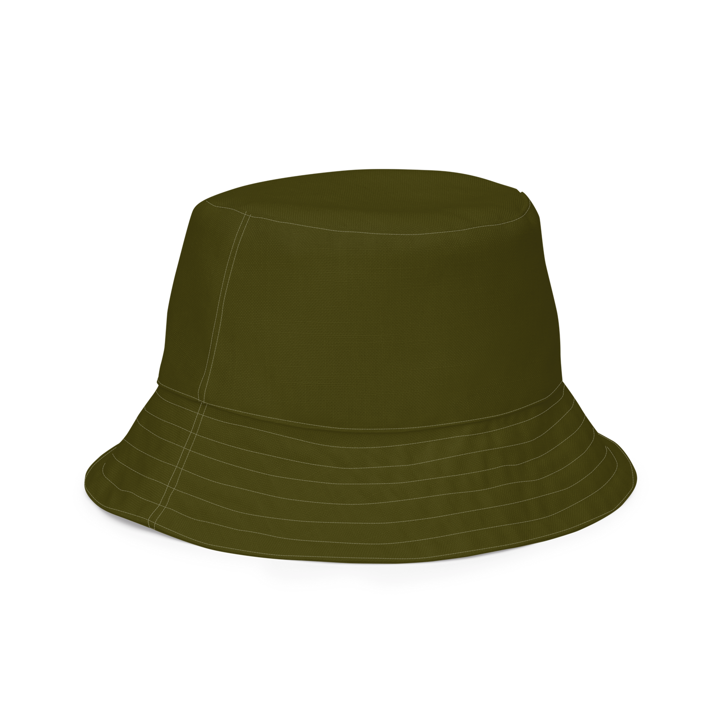 Michigan Upper Peninsula Bucket Hat (w/ Gold UP Outline) | Reversible - Military Green