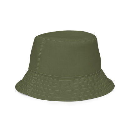 Michigan Upper Peninsula Bucket Hat (w/ Copper UP Outline) | Reversible - Army Green