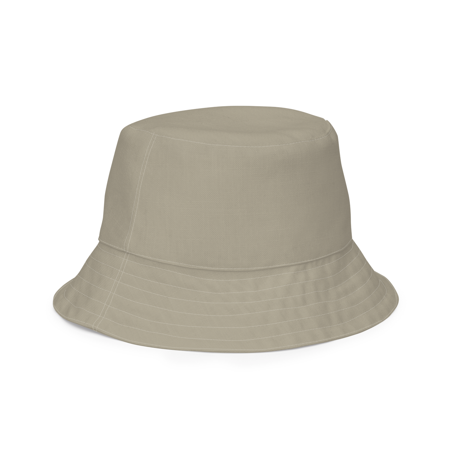 Michigan Upper Peninsula Bucket Hat (w/ Army Green UP Outline) | Reversible - Petoskey Stone Beige