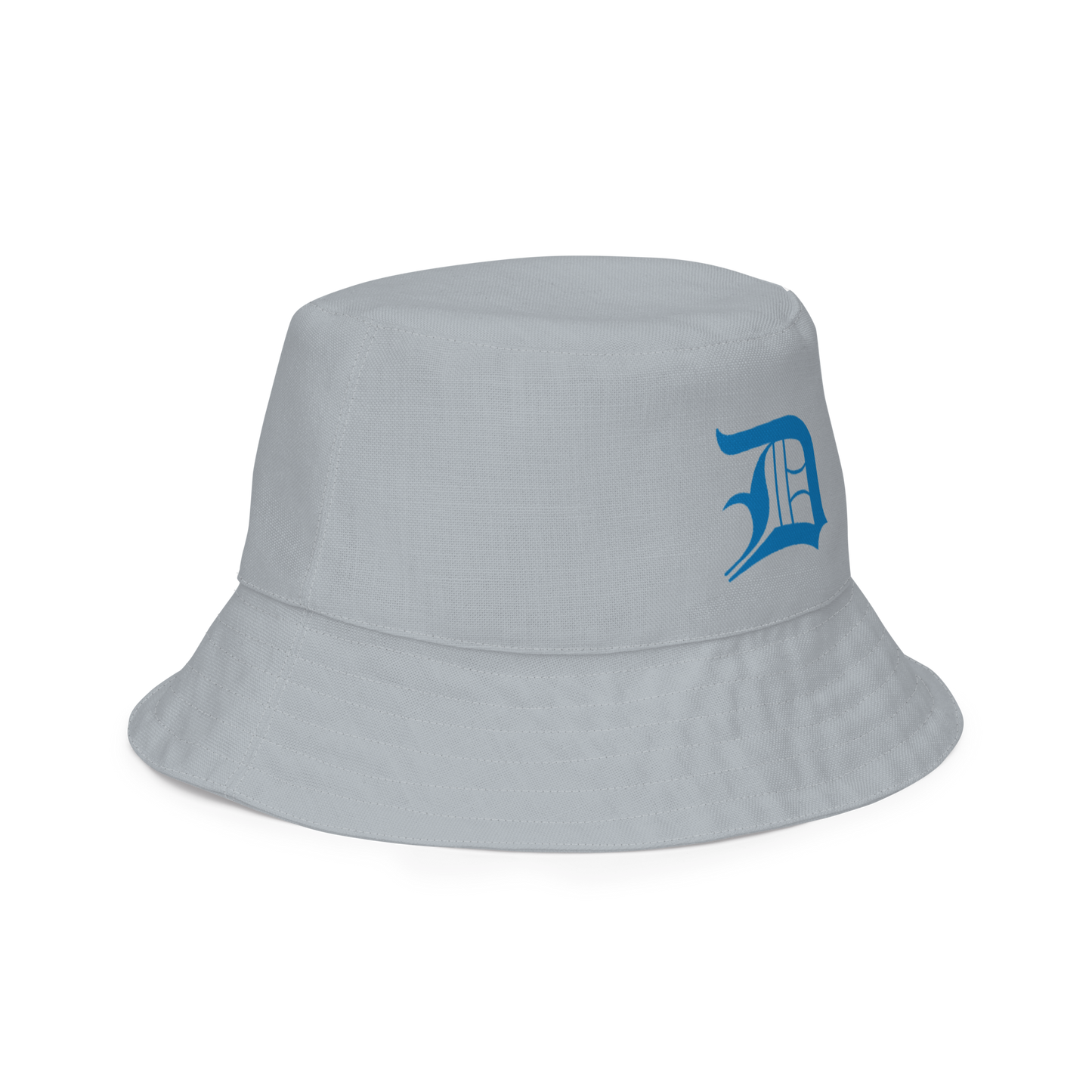 Detroit 'Old English D' Bucket Hat | Reversible - Azure/Silver