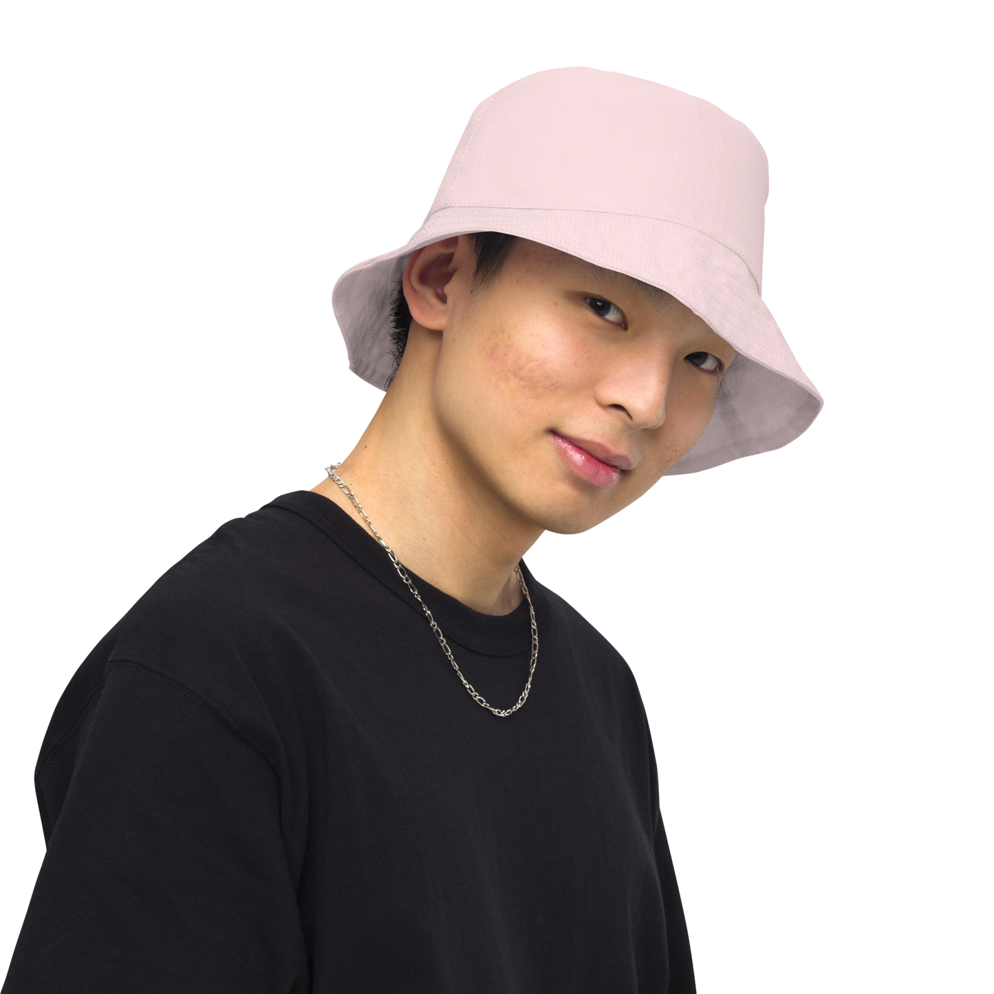 Detroit 'Old English D' Bucket Hat | Reversible - Pale Pink