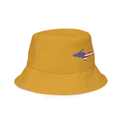 Michigan Upper Peninsula Bucket Hat (Patriot Edition) | Reversible - Gold