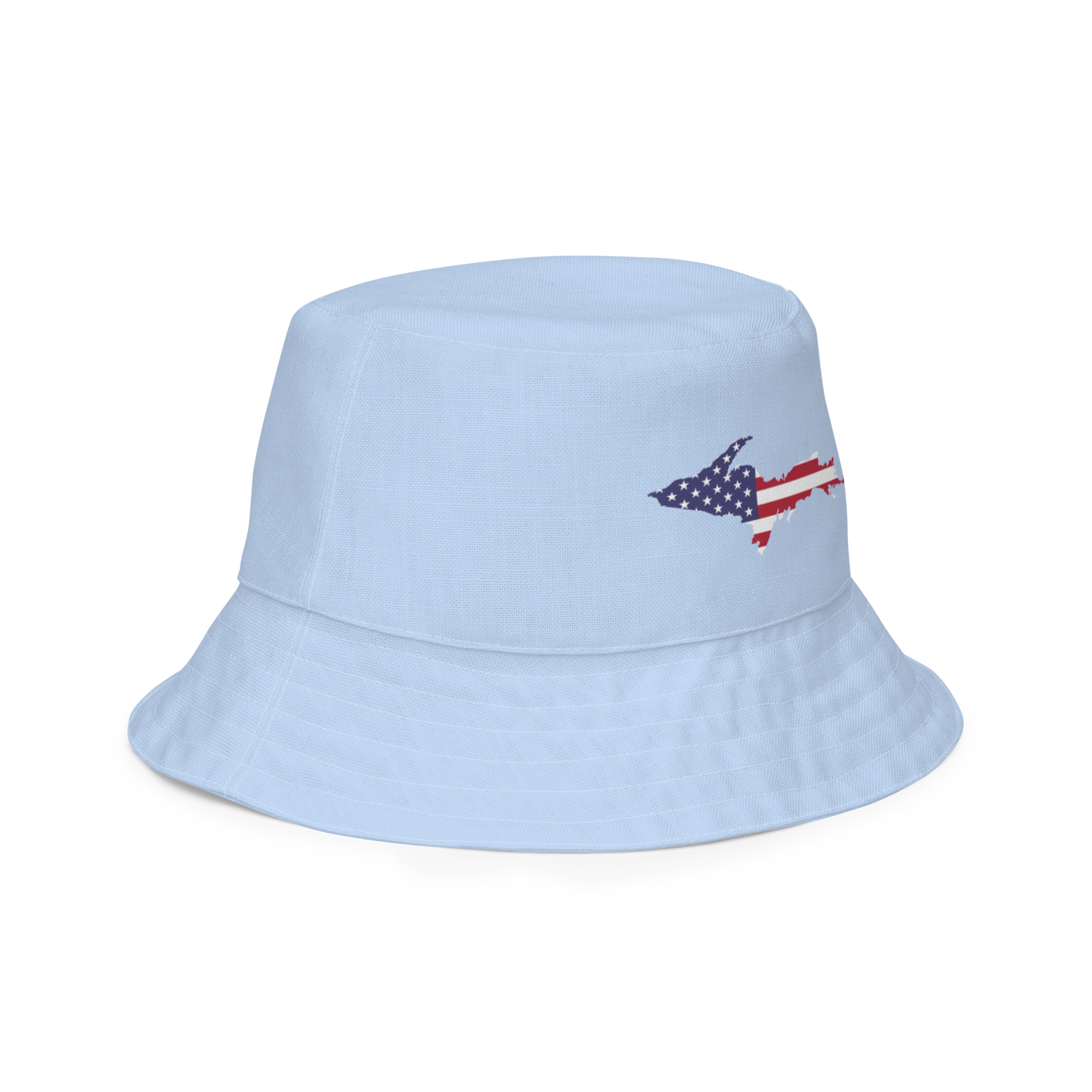 Michigan Upper Peninsula Bucket Hat (Patriot Edition) | Reversible - Light Blue