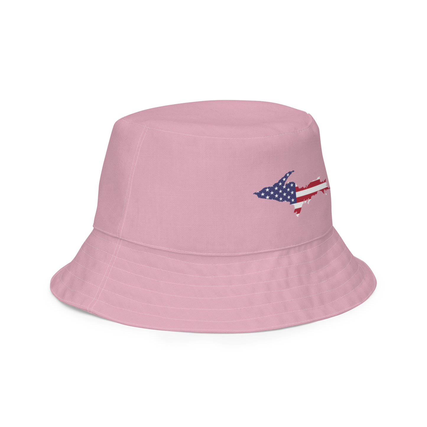 Michigan Upper Peninsula Bucket Hat (Patriot Edition) | Reversible - Pink