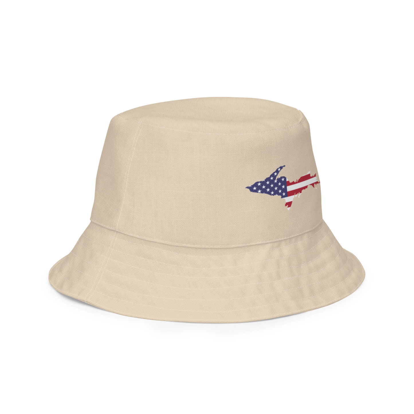 Michigan Upper Peninsula Bucket Hat (Patriot Edition) | Reversible - Canvas Color