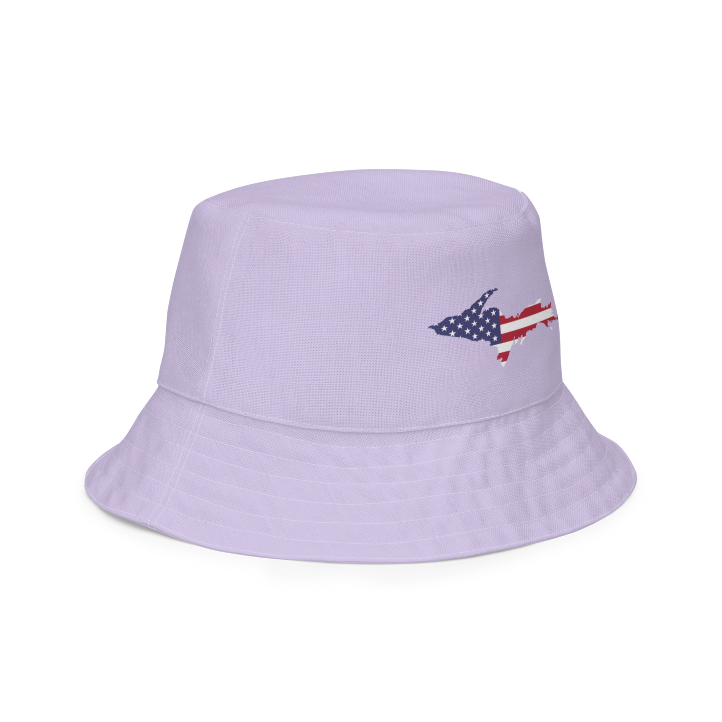 Michigan Upper Peninsula Bucket Hat (Patriot Edition) | Reversible - Birch Bark White