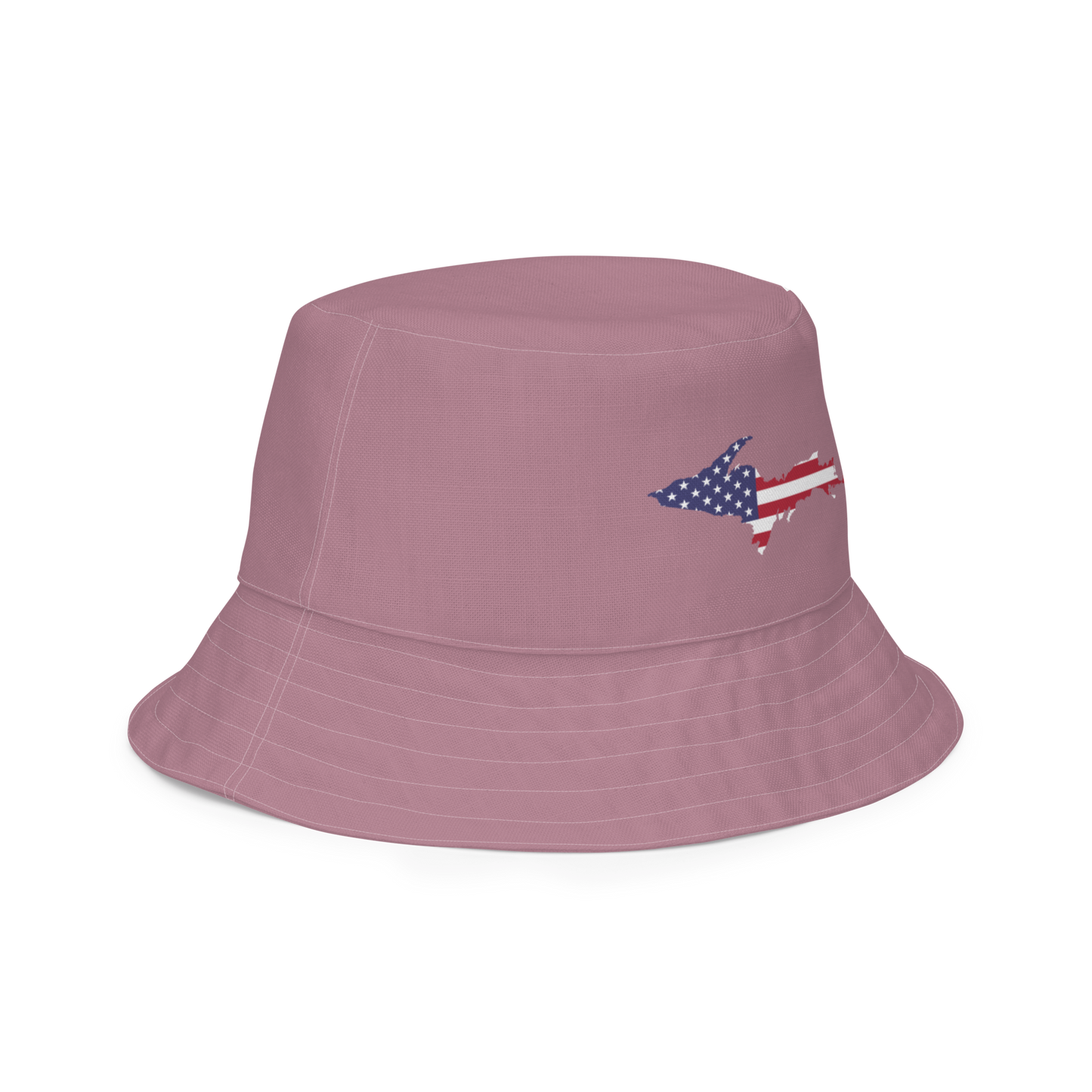 Michigan Upper Peninsula Bucket Hat (Patriot Edition) | Reversible - Cherry Blossom Pink