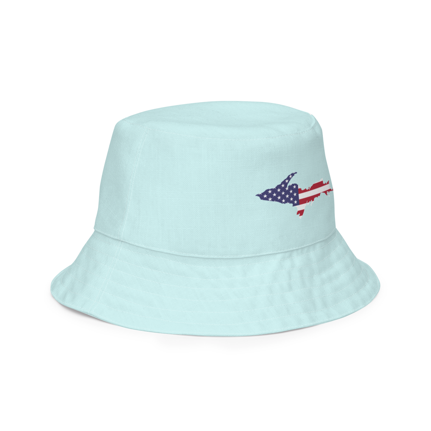 Michigan Upper Peninsula Bucket Hat (Patriot Edition) | Reversible - Cyan