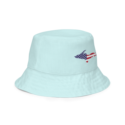 Michigan Upper Peninsula Bucket Hat (Patriot Edition) | Reversible - Cyan