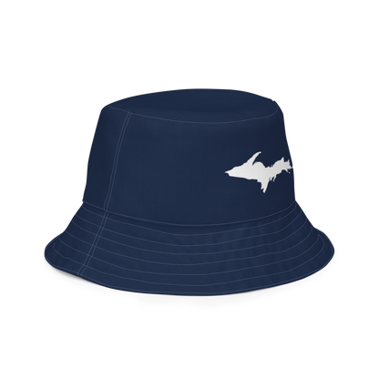 Michigan Upper Peninsula Bucket Hat (w/ UP Outline) | Reversible - Navy