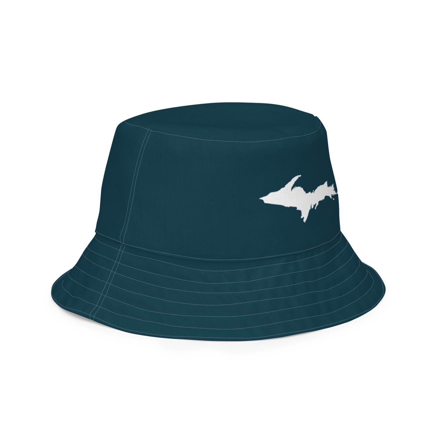 Michigan Upper Peninsula Bucket Hat (w/ UP Outline) | Reversible - Blue Whale