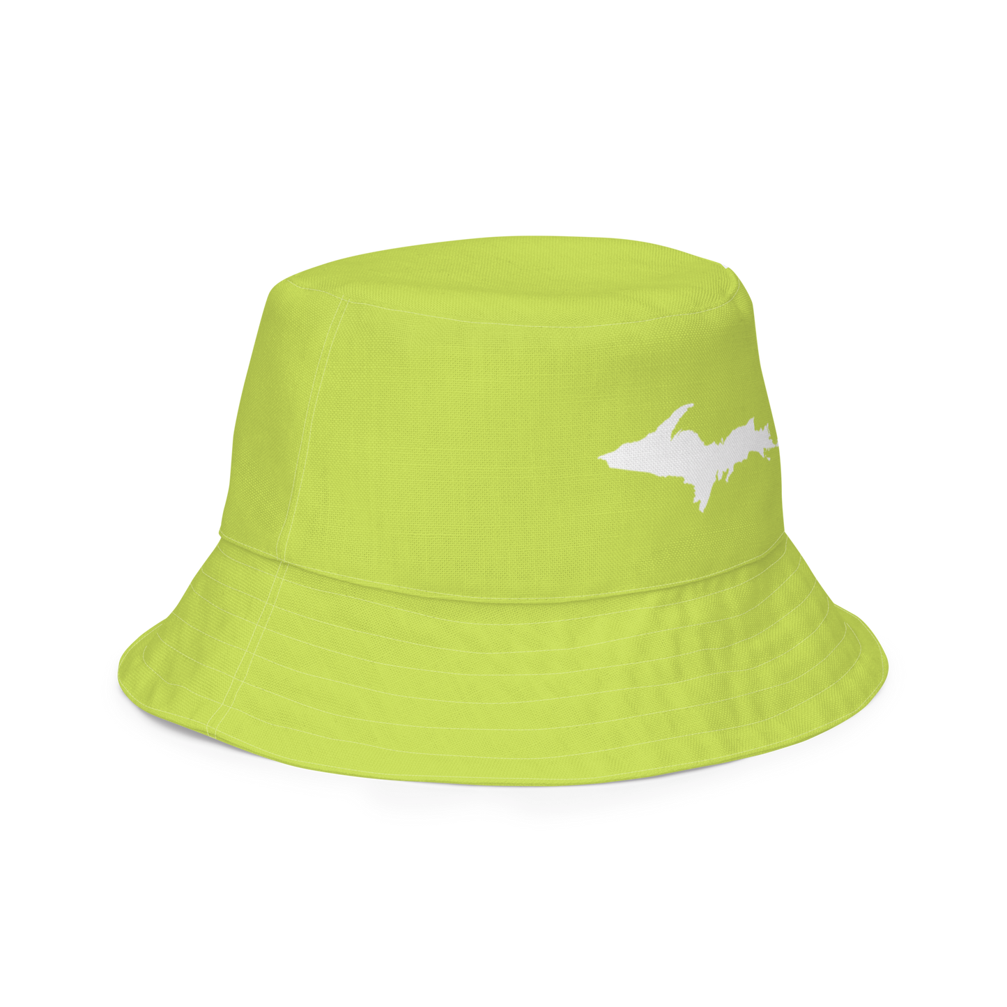 Michigan Upper Peninsula Bucket Hat (w/ UP Outline) | Reversible - Gooseberry Green