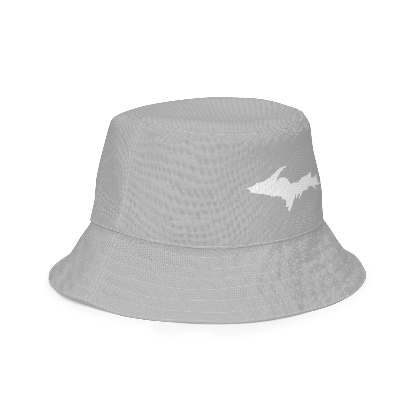 Michigan Upper Peninsula Bucket Hat (w/ UP Outline) | Reversible - Silver