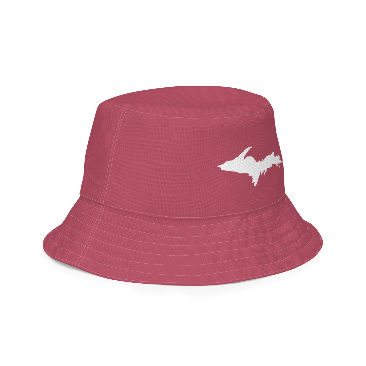 Michigan Upper Peninsula Bucket Hat (w/ UP Outline) | Reversible - Popstar Pink