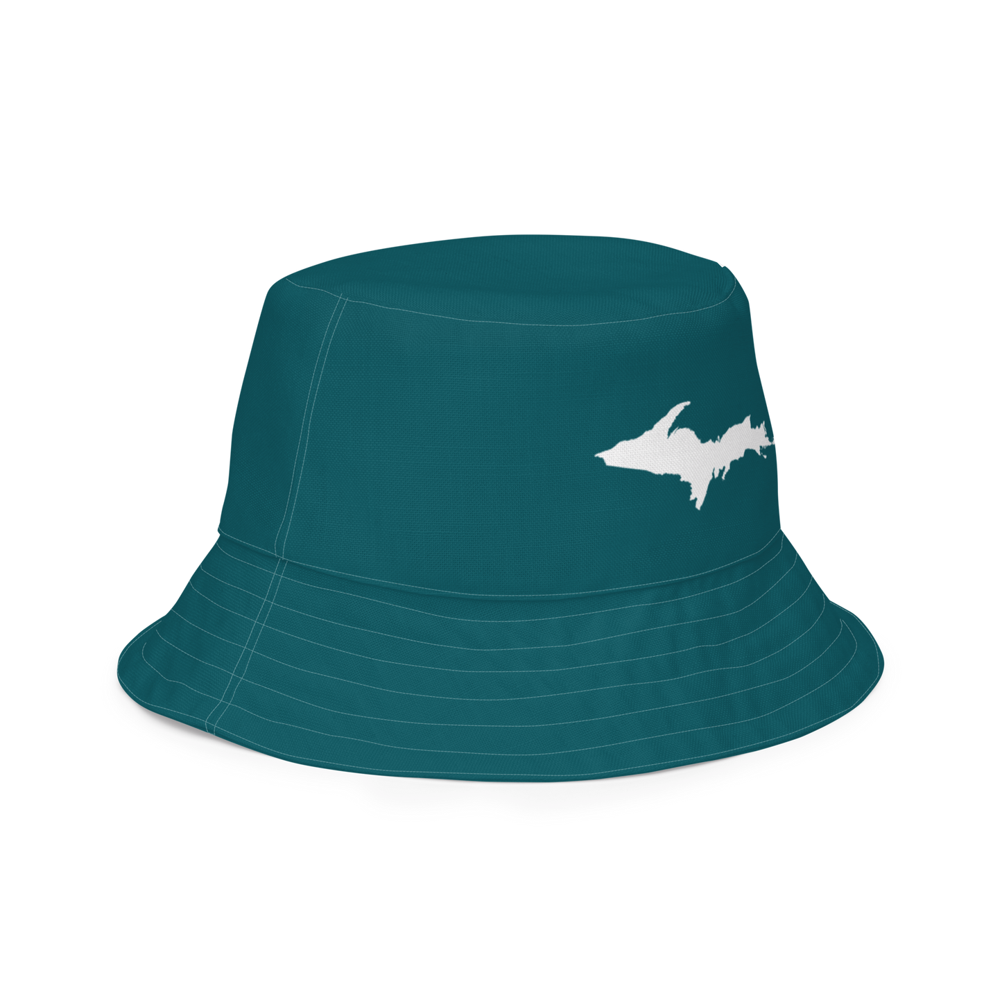 Michigan Upper Peninsula Bucket Hat (w/ UP Outline) | Reversible - Teal