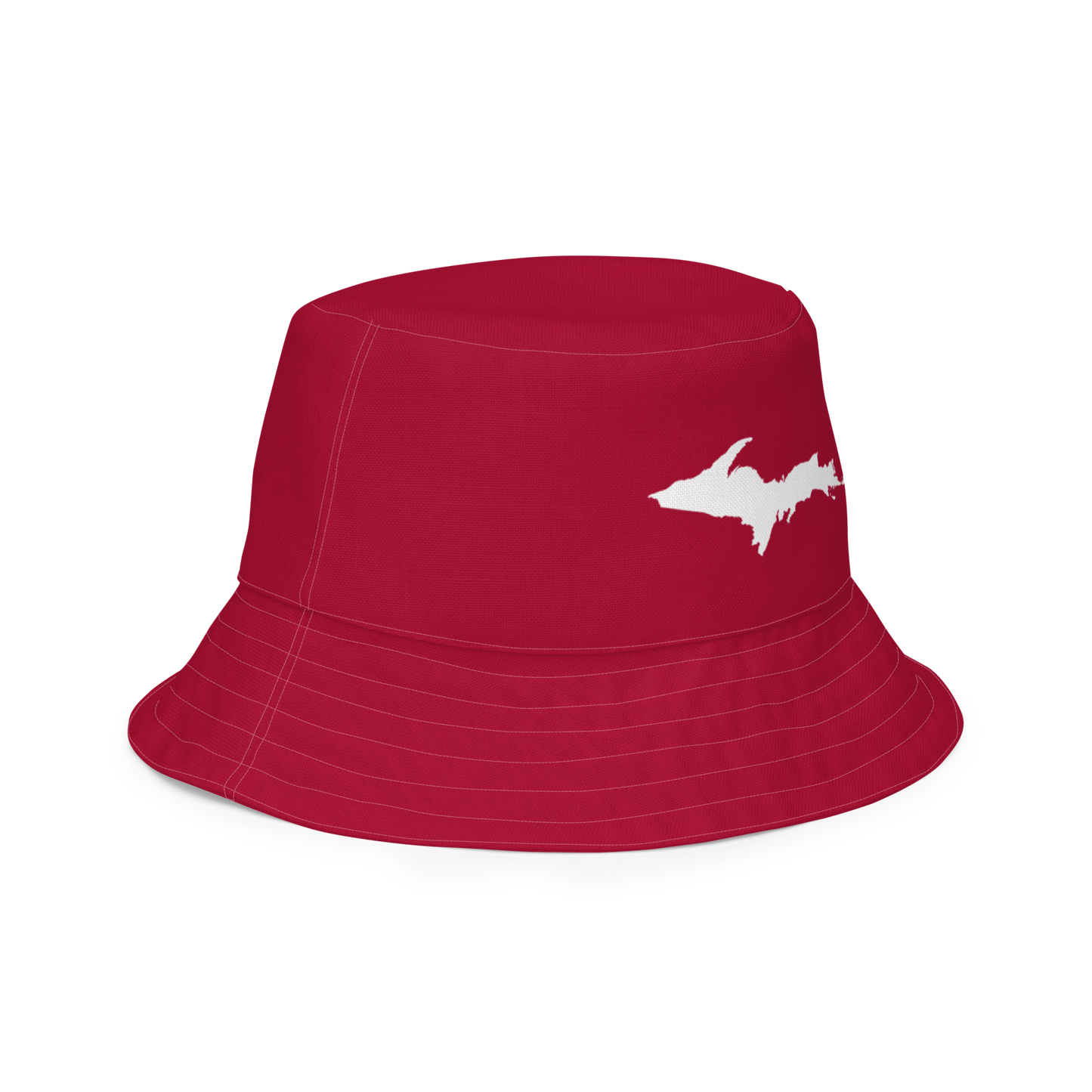 Michigan Upper Peninsula Bucket Hat (w/ UP Outline) | Reversible - Red