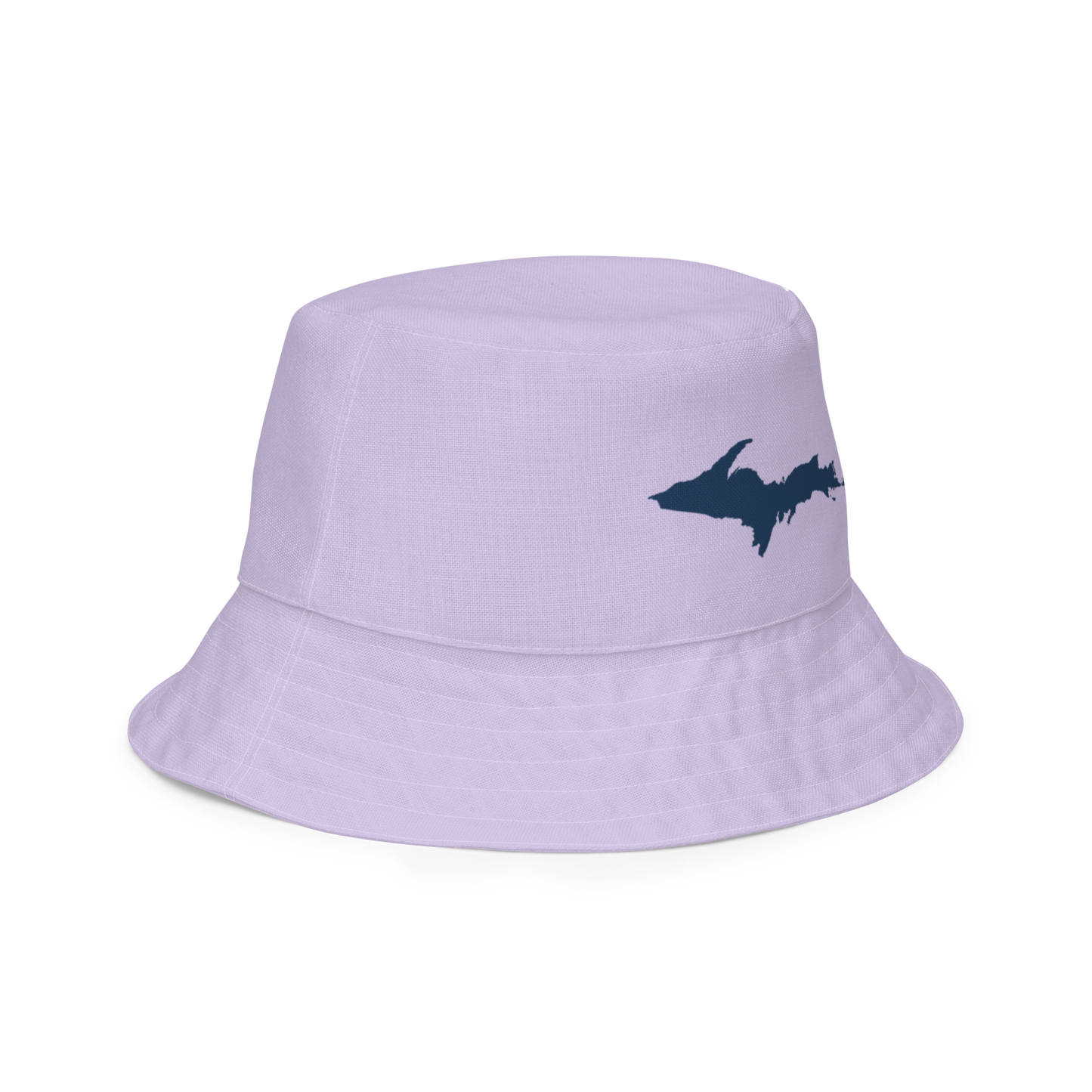 Michigan Upper Peninsula Bucket Hat (w/ Navy UP Outline) | Reversible - Lavender